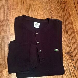 Lacoste Black Textured Fabric